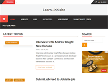 Tablet Screenshot of learn.jobisite.com